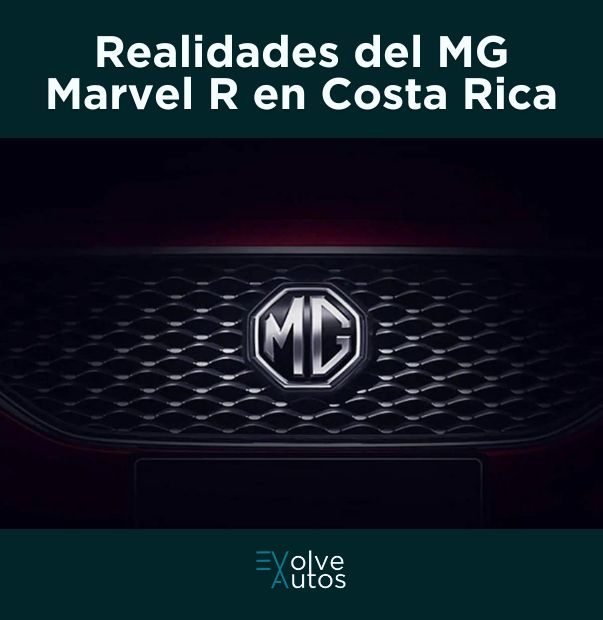 Shows the MG brand to introduce the title of the Reality of MG Marvel R in Costa Rica